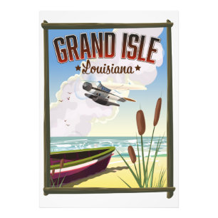 Grand Isle, Louisiana Travel-affisch Fototryck