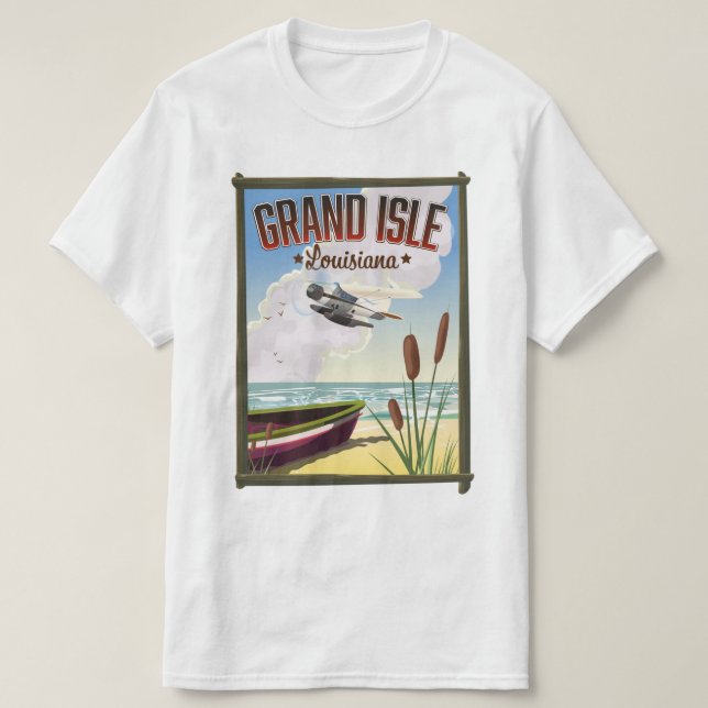 Grand Isle, Louisiana Travel-affisch T Shirt (Design framsida)
