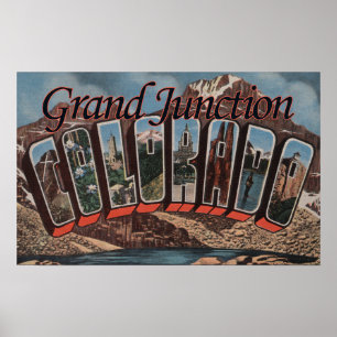 Grand Junction Colorado - stora brevplatser Poster