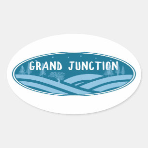 Grand Junction Colorado utomhus Ovalt Klistermärke