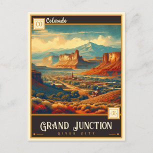 Grand Junction, Colorado VINTAGE Vykort