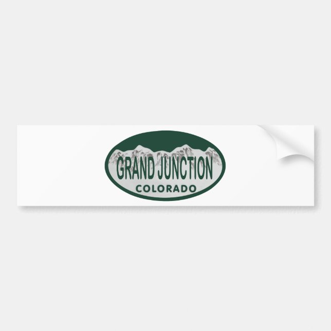 Grand Junction licensoval Bildekal (Framsidan)