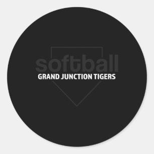 Grand Junction Tigers Softboll Hemmaplan Runt Klistermärke