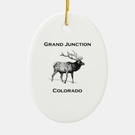 Grand JunctionColorado älg Julgransprydnad Keramik
