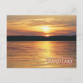 Grand Lake Oklahoma vykort solnedgång