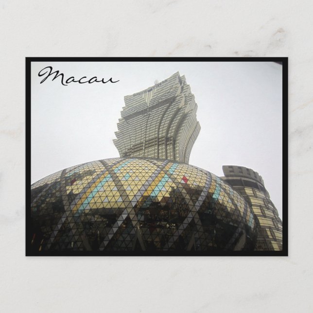 grand lisboa grått vykort (Framsida)