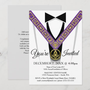 Grand Lodge Masonic-inbjudan   Freemason Inbjudningar