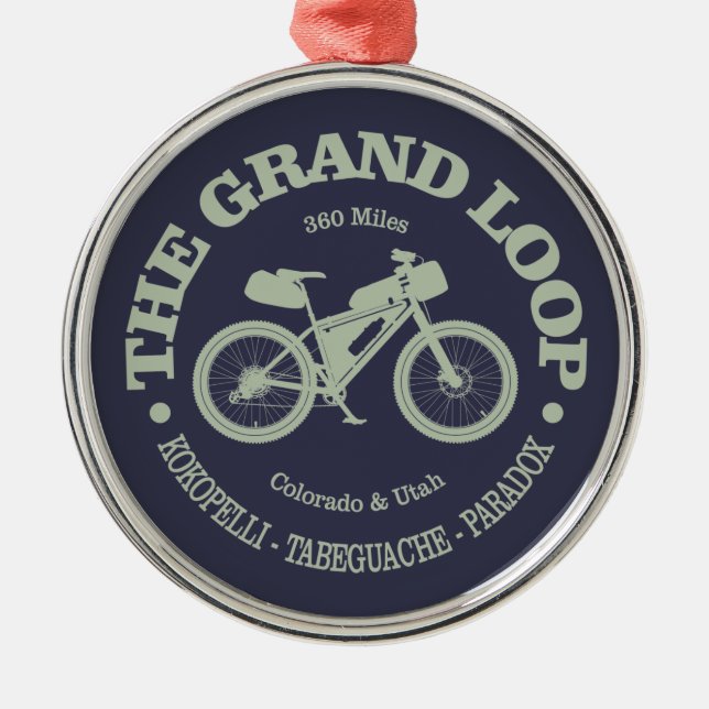 Grand Loop (MTB) Julgransprydnad Metall (Framsidan)