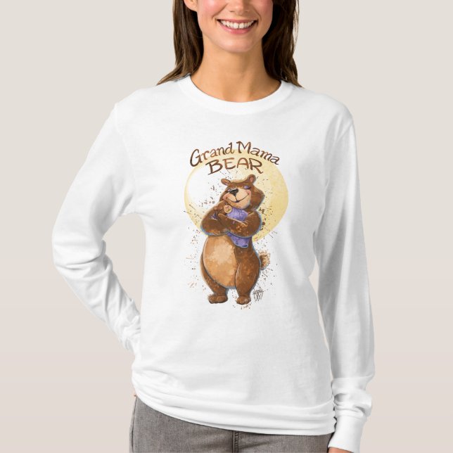 Grand Mamma Bear T Shirt (Framsida)