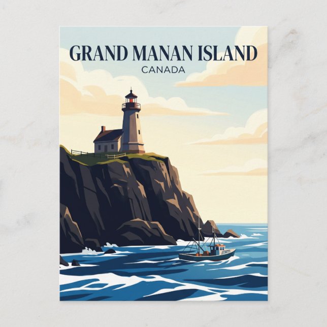 Grand Manan Island Kanada Vykort (Framsida)