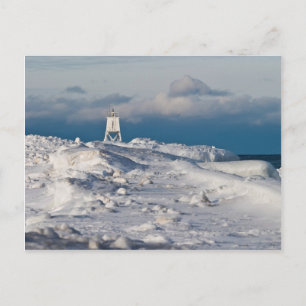Grand Marais Harbour Light - Winter Vykort