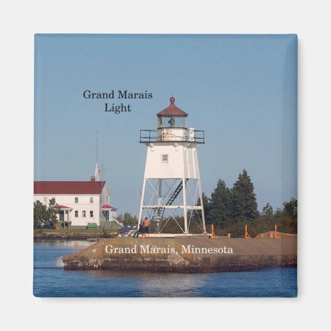 Grand Marais Light MN magnet (Framsidan)