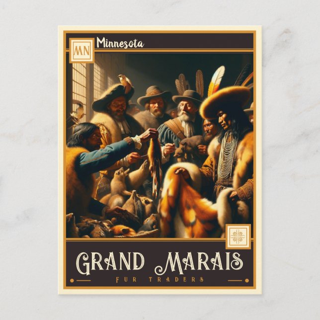 Grand Marais, Minnesota | VINTAGE Vykort (Framsida)
