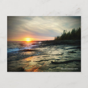 Grand Marais sunset 1 Vykort