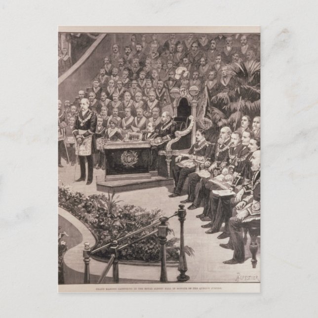 Grand Masonic Gathering i Royalet Albert Vykort (Framsida)