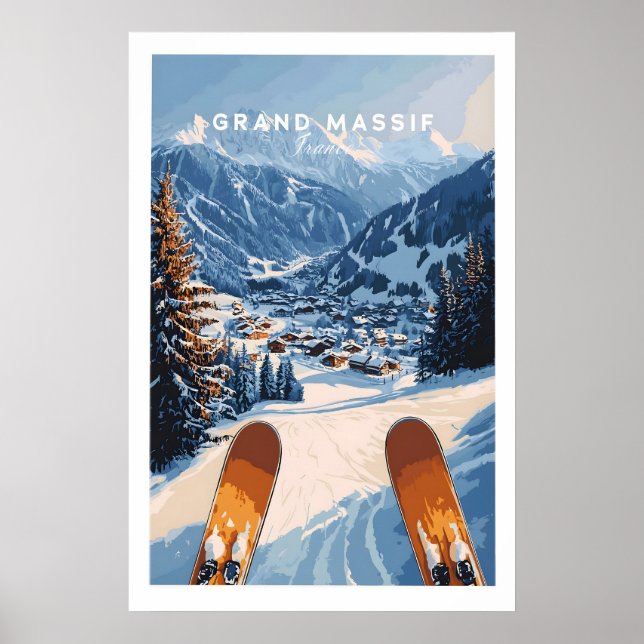 Grand Massif Ski Väggkonst 1 (Framsidan)