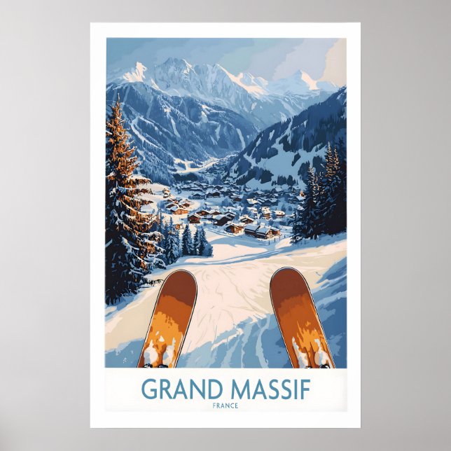 Grand Massif Ski Väggkonsttryck 1 Poster (Framsidan)