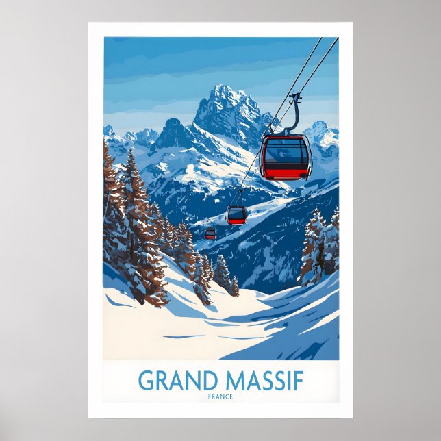 Grand Massif skidposter 1 Poster (Framsidan)