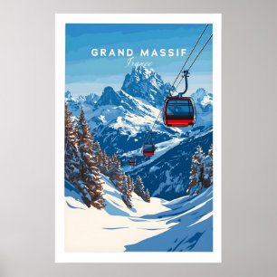 Grand Massif skidrift 1 Poster
