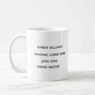 Grand Master Freemason Masonic Gifts Kaffemugg