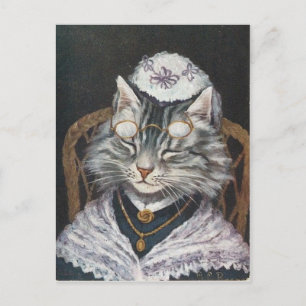 Grand-Mère-chattan Vykort