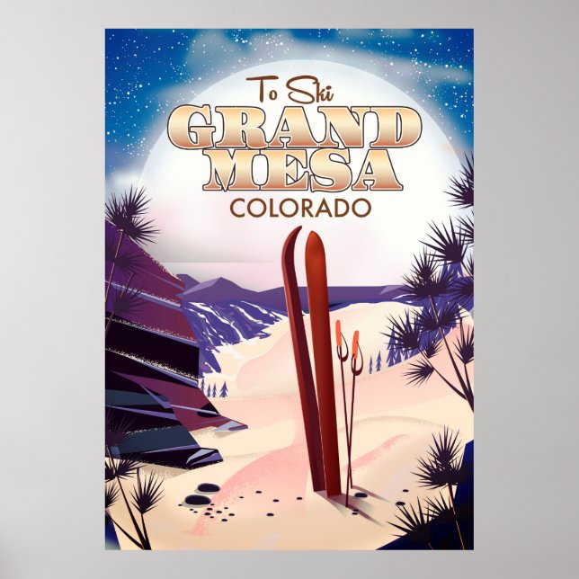 grand mesa, Colorado skidposter. Poster (Framsidan)