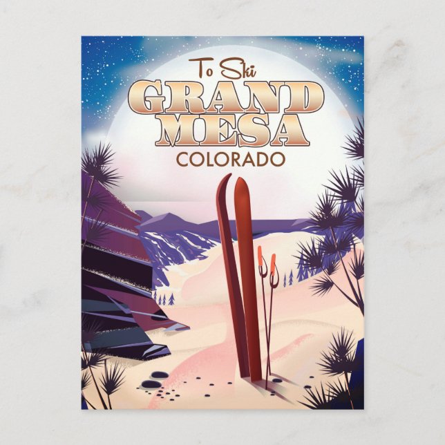 grand mesa, Colorado skidposter. Vykort (Framsida)