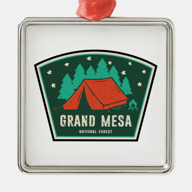 Grand Mesa National Forest Camping Julgransprydnad Metall (Framsidan)