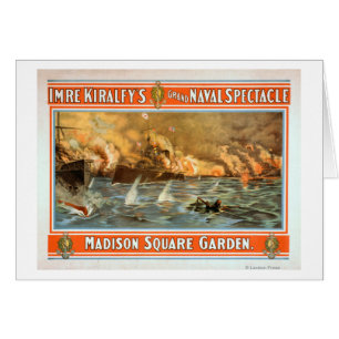 Grand Naval Spectacle Madison Square Garden Hälsningskort