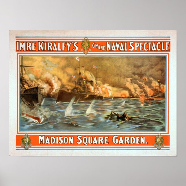 Grand Naval Spectacle Madison Square Garden Poster (Framsidan)