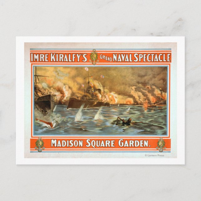 Grand Naval Spectacle Madison Square Garden Vykort (Framsida)