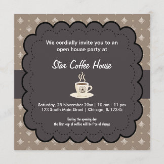 Grand Open Coffee House Inbjudningar