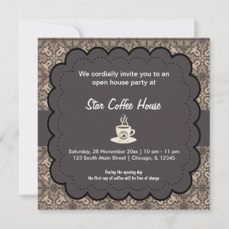 Grand Open Coffee House Inbjudningar