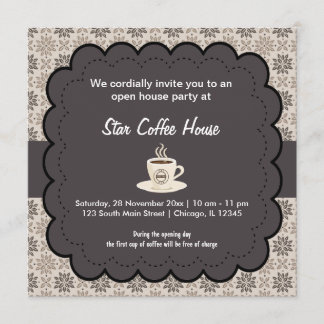 Grand Open Coffee House Inbjudningar