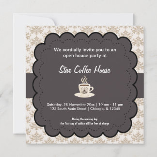 Grand Open Coffee House Inbjudningar