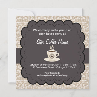 Grand Open Coffee House Inbjudningar
