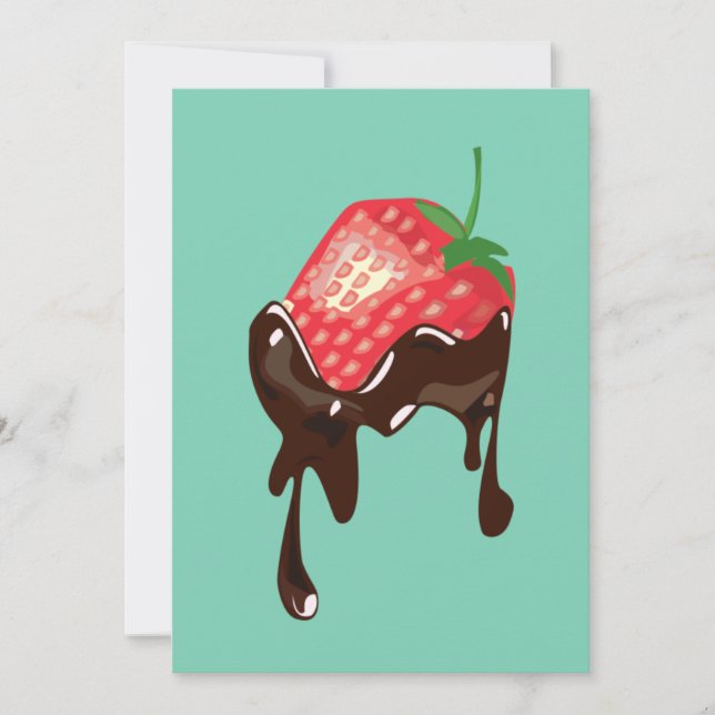 Grand Open - Jordgubbar Inbjudningar (Framsida)