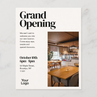 Grand Opening Elegant Editorial Photo Flygblad