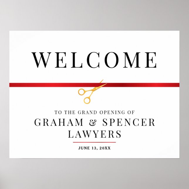 Grand Opening Welcome Sign Poster (Framsidan)