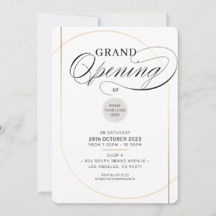GRAND ÖPPNANDE AV modern minimal affärsverksamhet, Inbjudningar
