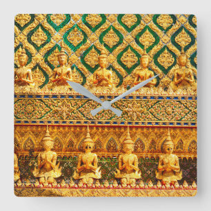 Grand Palace i Bangkok, Thailand Fyrkantig Klocka