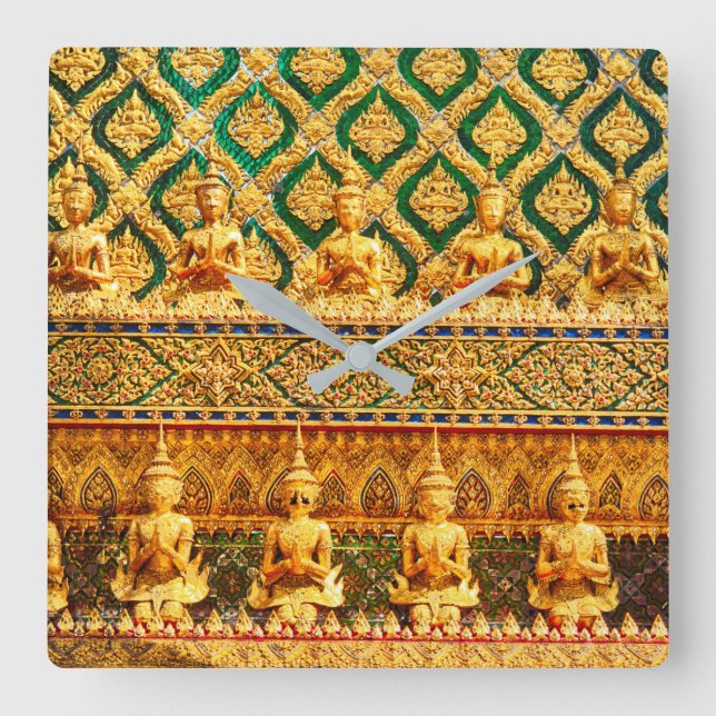 Grand Palace i Bangkok, Thailand Fyrkantig Klocka (Framsida)