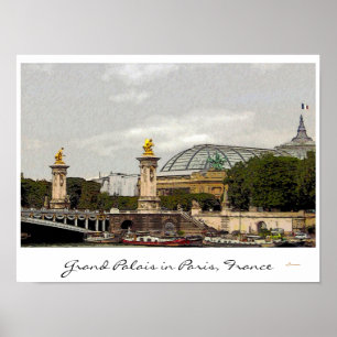 Grand Palais i Paris, Frankrike - finkonstaffisch Poster