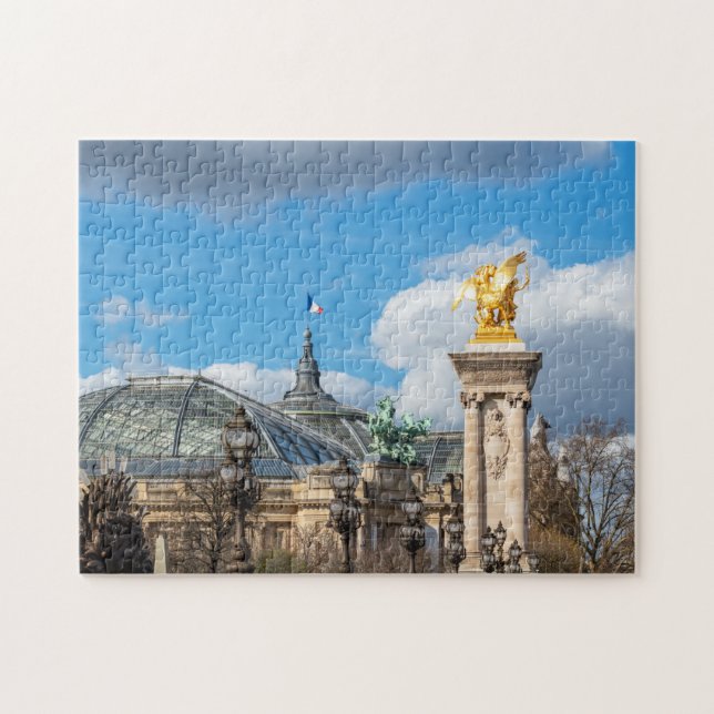 Grand Palais och Pont Alexandre III bridge - Paris Pussel (Horisontell)