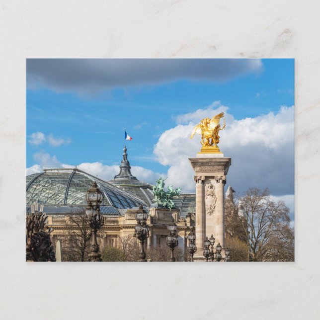 Grand Palais och Pont Alexandre III bridge - Paris Vykort (Framsida)