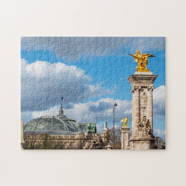 Grand Palais och Pont Alexandre III - Paris Pussel (Horisontell)