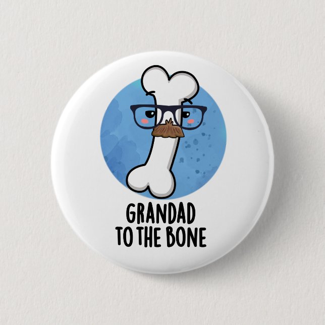 Grand Pappa till Bone Funny Grandpa Pun Knapp (Framsida)