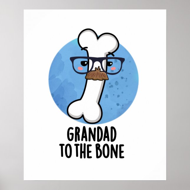 Grand Pappa till Bone Funny Grandpa Pun Poster (Framsidan)
