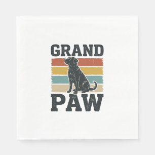 Grand Paw Vintage Hund Farfar Tröja Design_1 Pappersservett