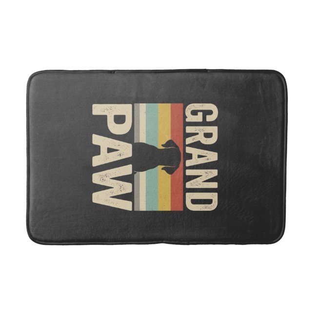 Grand Paw Vintage Hund Retro Badrumsmatta (Framsidan)